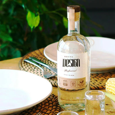 Botella de brandy con tapa Impresión de pantalla Estampado en caliente Pintura grabado Electroplataje
