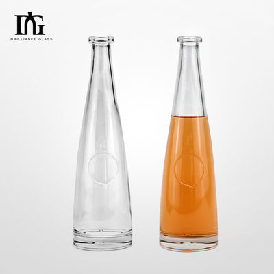 Cuerpo de agua mineral de vidrio personalizado 750 ml de cuello largo botella de vino de hielo delgado para botella delgada alta