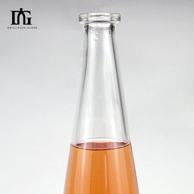 Cuerpo de agua mineral de vidrio personalizado 750 ml de cuello largo botella de vino de hielo delgado para botella delgada alta