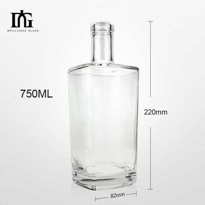 Botella de vino de vidrio aceptable OEM/ODM con tapa de corcho y caja de embalaje Capacidad 500 ml
