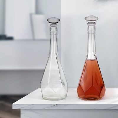 Botellas de vidrio con corcho en T