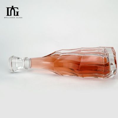 Botellas de alcohol de vidrio personalizadas Liquor Gin Whiskey Cocktail Vino Botella de vodka con tapa de tornillo