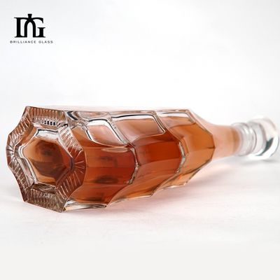 Botellas de alcohol de vidrio personalizadas Liquor Gin Whiskey Cocktail Vino Botella de vodka con tapa de tornillo