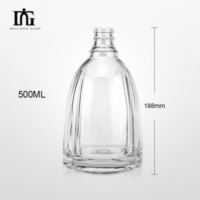 Botella de licor de 500ml 700ml 750ml con tapa diseño personalizado proporcionado libremente