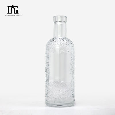 Forma única 500 ml 700 ml Botella de vidrio de jugo de whisky con sello de tipo CORK