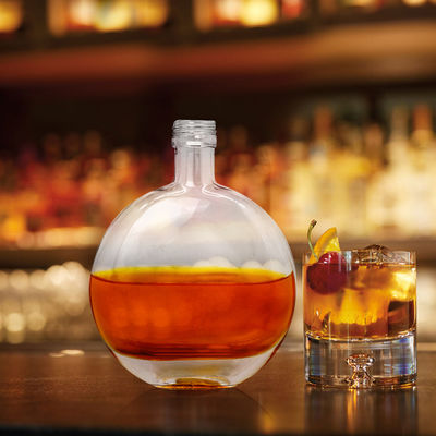 330 ml 500 ml de vidrio claro whisky vodka botella de licor con grabado personalizado y más