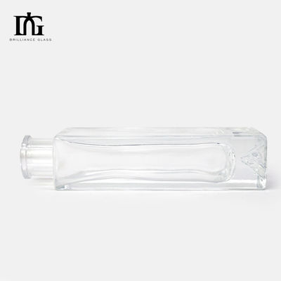 Material Collar de vidrio 700ml 750ml Brandy claro ron whisky ginebra vodka botella con corcho