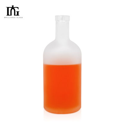 Botella de vidrio transparente de 500 ml para vodka, ron, ginebra, licores, whisky y bebidas alcohólicas