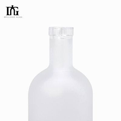 Botella de vidrio transparente de 500 ml para vodka, ron, ginebra, licores, whisky y bebidas alcohólicas