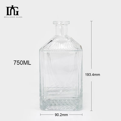 Botellas de vidrio de 700 ml para vino de 750 ml Whisky Brilliance Rum Gin Producidores de suministro vacío