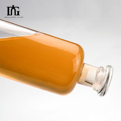 375/500/700/750/1000ml Botella de vidrio transparente para whisky, ron y ginebra Muestra proporcionada libremente