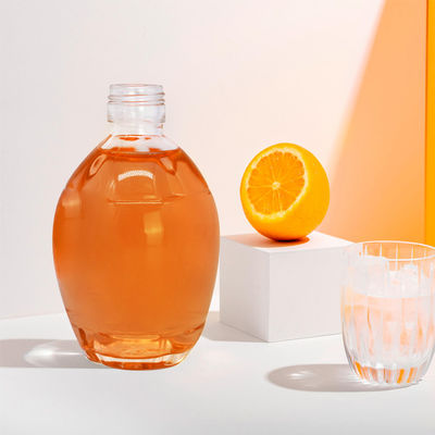Botellas de jarabe de arce de 250 ml 375 ml 700 ml de cuello de vidrio Dispensador de jarabe plano con mango