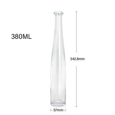 Grabación de la superficie Manipulación 380ml 700ml Botella de vidrio para tequila whisky vodka ron brandy