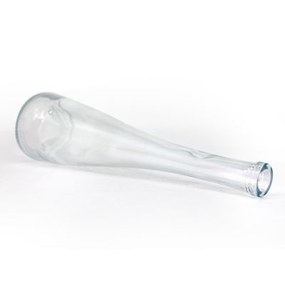 Botella de vidrio transparente con fondo rosado de capacidad 500 ml/750 ml de material de cuerpo de vidrio