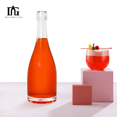 Personaliza botella de vidrio de 500 ml para brandy jugo vino licor espíritu OEM / ODM forma única