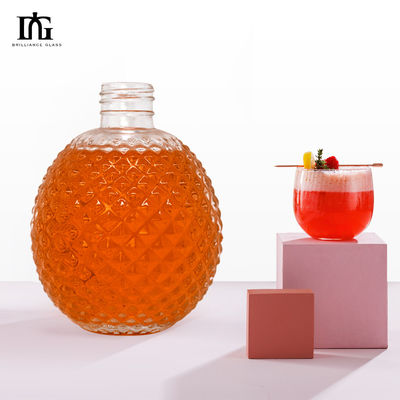 Té 700 ml Botella de vino de vidrio transparente para vodka y whisky Logotipo aceptable para beber