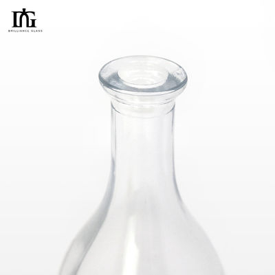 Personalizar botella de vidrio para vodka whisky brandy ron licor aceptable logotipo del cliente