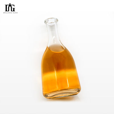Personalizar botella de vidrio para vodka whisky brandy ron licor aceptable logotipo del cliente