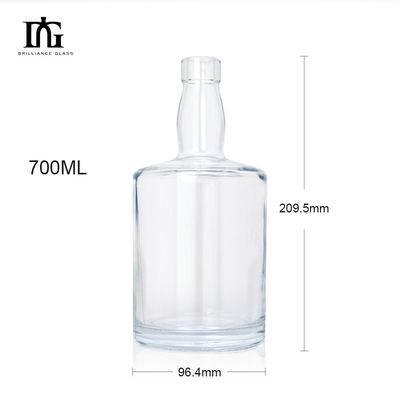 Material del cuerpo Vidrio 260 ml Mini botellas Vidrio transparente botella para licor de whisky y vino