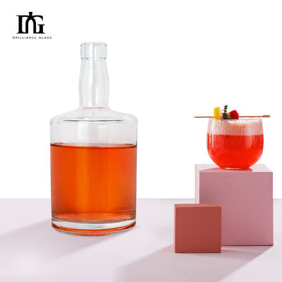 Material del cuerpo Vidrio 260 ml Mini botellas Vidrio transparente botella para licor de whisky y vino