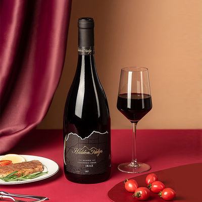 Botella de vino espumoso dorado electroplacado de 375 ml/ 500 ml/750 ml con sellado de corcho