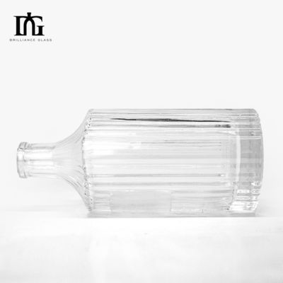 Botella de Ron Cristalino Gin Vodka Venta superior 360 ml 500 ml 700 ml Personalizado para botella de vidrio de licor