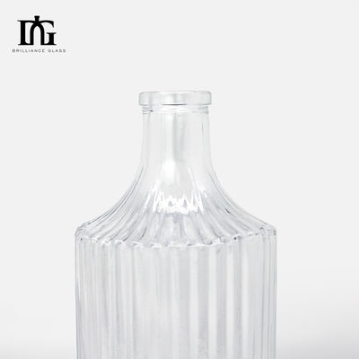 Botella de Ron Cristalino Gin Vodka Venta superior 360 ml 500 ml 700 ml Personalizado para botella de vidrio de licor