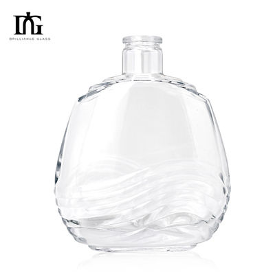 Gin Ron Vodka Vino Liquor Botella de vidrio con tapa Top Fashion Transparente Claros 360 ml 500 ml