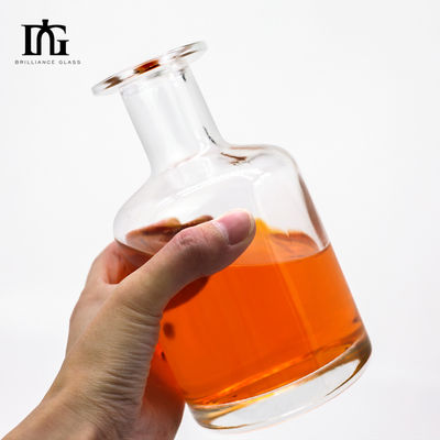 Impresión de pantalla de diseño personalizado Botella de vidrio de 500 ml congelada clara para vodka whisky licor