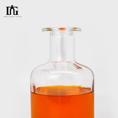 Impresión de pantalla de diseño personalizado Botella de vidrio de 500 ml congelada clara para vodka whisky licor