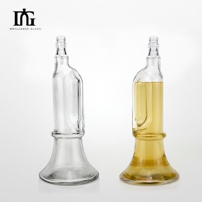 Material de cuello de vidrio personalizado Botellas de licor de vidrio para gins 500ml 700ml sin plomo