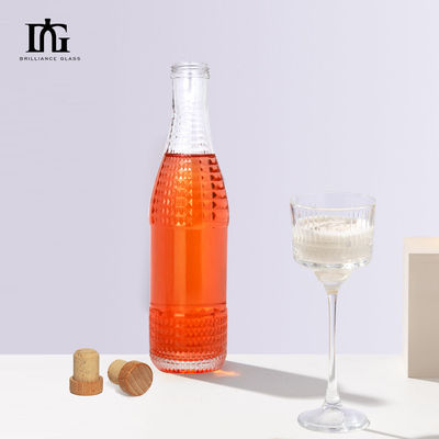 Material del collar de vidrio Tipo de sellado del corcho Botella para destilerías artesanales 500ml 700ml 750ml