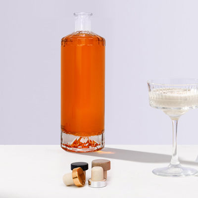 Tipo de sellado ecológico CORK Mesa de vino de vidrio para botellas de whisky y botellas de vidrio