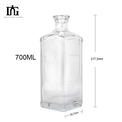 500 ml 750 ml Botellas de vidrio claro para bebidas alcohólicas aceptable Logotipo del cliente