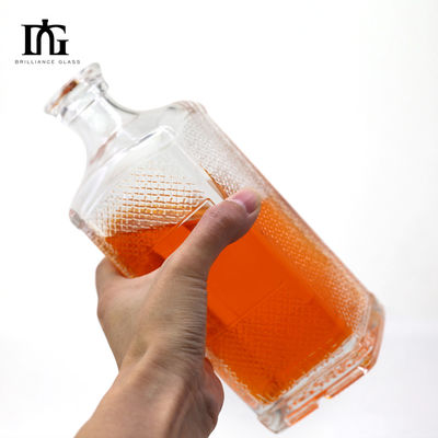 500 ml 750 ml Botellas de vidrio claro para bebidas alcohólicas aceptable Logotipo del cliente