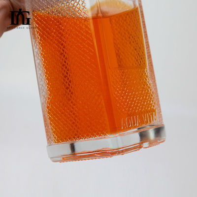 500 ml 750 ml Botellas de vidrio claro para bebidas alcohólicas aceptable Logotipo del cliente