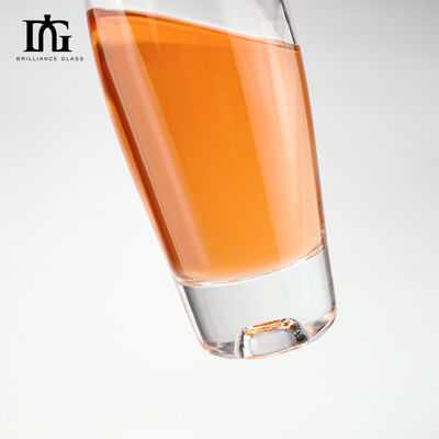 Logotipo personalizado Vidrio transparente Botella de vino de 550 ml para champán/whisky/vodka/liquor