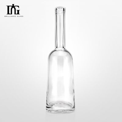Botella de vidrio de 500 ml de alcohol vacía botella de lujo diseño personalizable