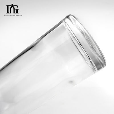 Botella de vidrio de 500 ml de alcohol vacía botella de lujo diseño personalizable