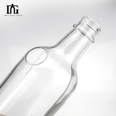 Logotipo del cliente aceptable Botella de vidrio personalizada de 550 ml para licores y bebidas con tapa de tornillo