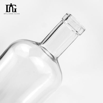 Material del cuello Vidrio 500 ml/700 ml Botellas de licor vacías redondas con tapones de corcho