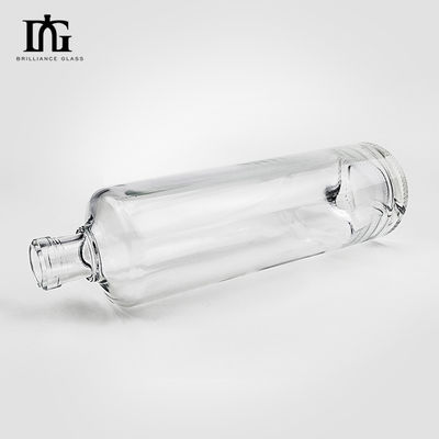 Botella de vidrio con logotipo personalizado 500 ml 750 ml para whisky Gin ron Brandy Tequila agua mineral