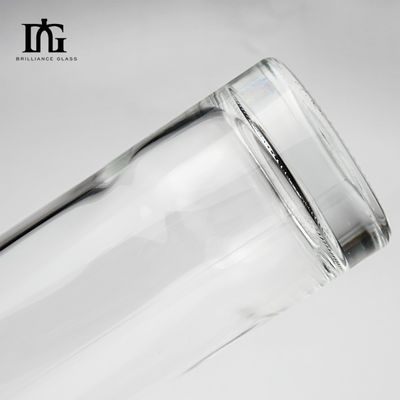 Grabación de botellas de vidrio redondas clásicas vacías de 500 ml personalizadas para licor