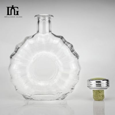 Whisky Gin Vodka Brandy Botella de vidrio de 500 ml para embalaje de licores Diseño personalizado