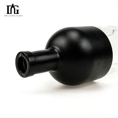 Botella de vidrio redonda vacía de 770 ml para whisky, brandy, vodka, ron, ginebra y otras bebidas espirituosas