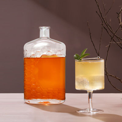 Tipo de tapa Corcho y tornillo ambos para botellas de vidrio transparente de vodka de ginebra 500ml 700ml 750ml