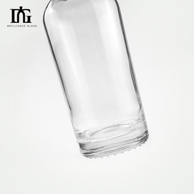 Bebidas carbonatadas 750 ml Botella de vidrio de whisky con corcho