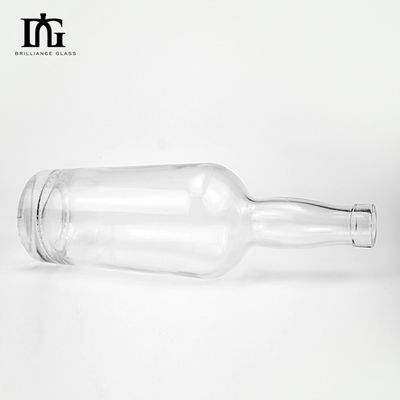 Bebidas carbonatadas 750 ml Botella de vidrio de whisky con corcho