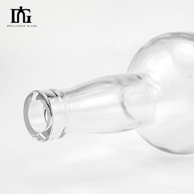 Bebidas carbonatadas 750 ml Botella de vidrio de whisky con corcho