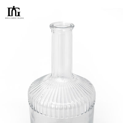 500 ml/700 ml Botella de vidrio transparente de alta calidad con tapa de tornillo